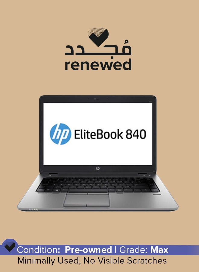 HP Renewed - Elitebook 840 G2 Laptop With 14-Inch Display,Intel Core i5 Processor/5th Gen/4GB RAM/256GB SSD/Intel HD graphics 5500 English Black - Image 1
