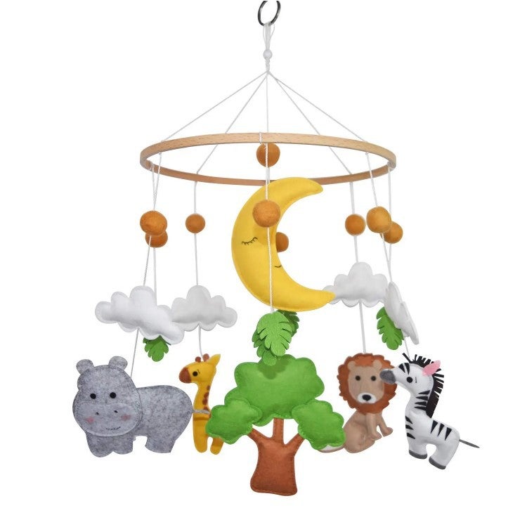 Supply Crib Wind Bell Felt Hanging Ornaments Felt Animal Air Hanging Ornaments Nursery Decoration Hanging Ornaments - Image 1