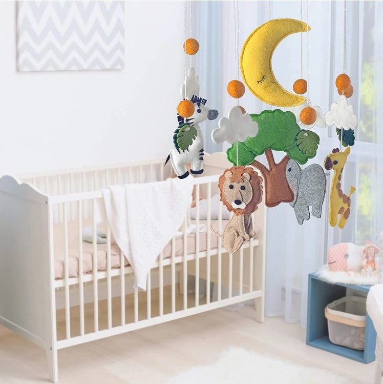 Supply Crib Wind Bell Felt Hanging Ornaments Felt Animal Air Hanging Ornaments Nursery Decoration Hanging Ornaments - Image 2