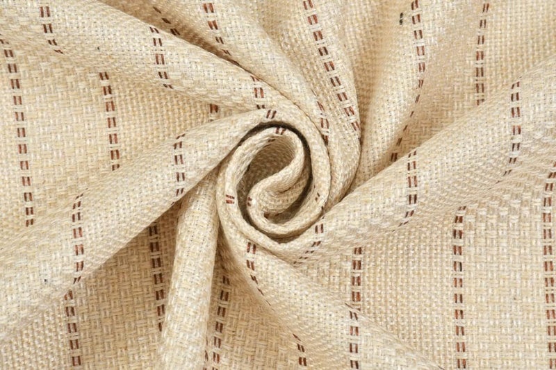 THE CONVERSION The Conversion Premium Jute Natural Feel Fabric Stripes Design Cream Color use for Making of Sofa Cover Upholstery Curtain Cushion Cover Bag Wall Hanging Length 3 Meter 118 x Width 54  - Image 1