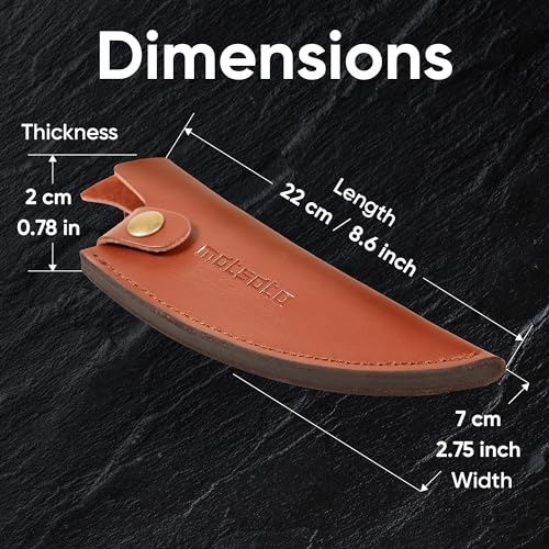 Matsato Premium Leather Sheath for Original Japanese Steel Knife, Kitchen Knife Holder - Image 4
