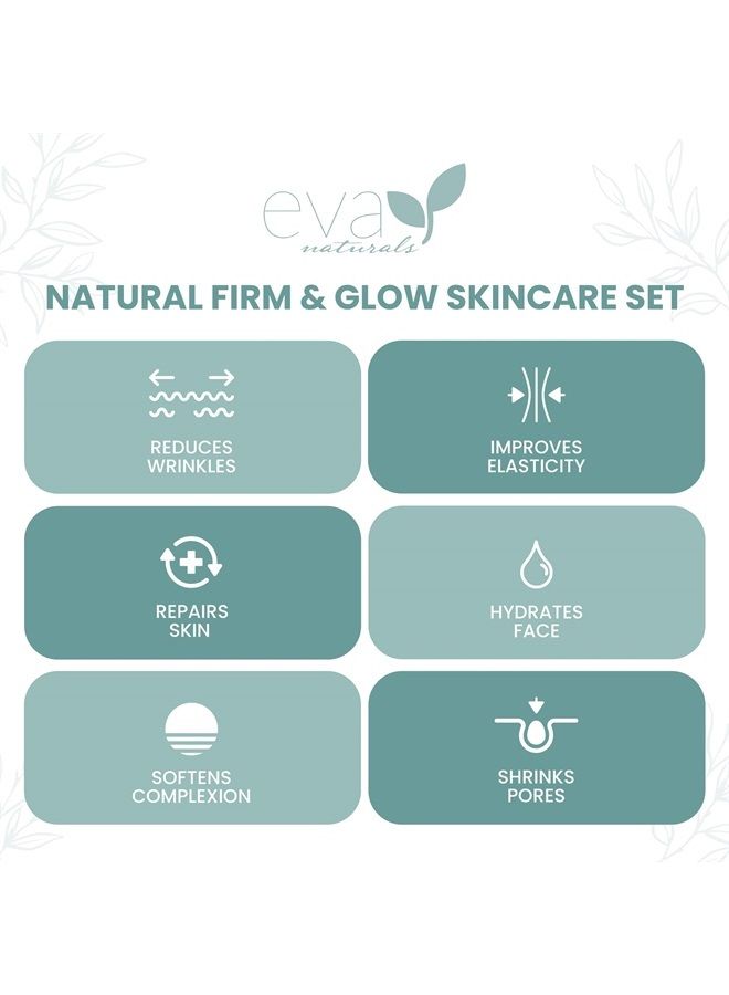 Eva Naturals مجموعة العناية بالبشرة الطبيعية المتماسكة والمتألقة من 3 سيرومات – منتجات العناية بالبشرة مع سيروم فيتامين C بنسبة 20%، سيروم مركب الببتيد، سيروم النياسيناميد فيتامين B3 - سيروم الببتيدات للوجه - سيروم الوجه من إيفا ناتشورالز - Image 3
