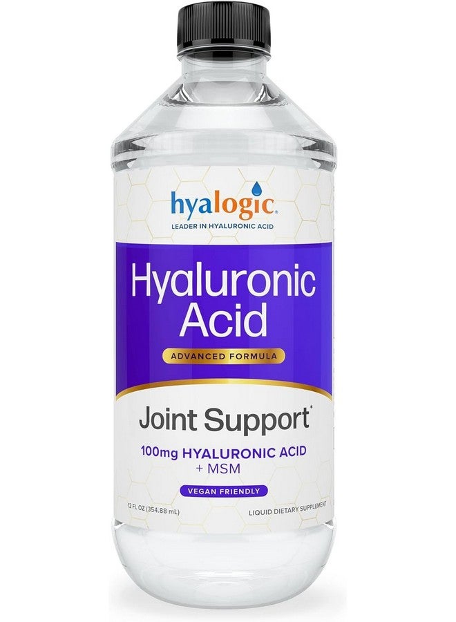Hyalogic Hyaluronic Acid Joint Support Supplement (12 oz) Advanced Formula Joint Supplement - MSM & 100 mg Hyaluronic Acid Supplements - Joint Supplements for Women & Men for Overall Joint Health - Image 1