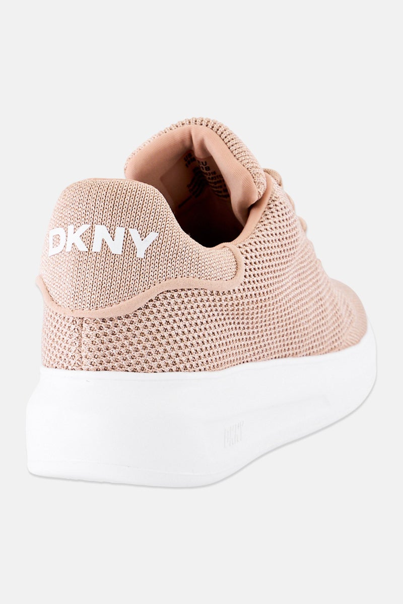 DKNY Women Jewel Knit Lace Up Casual Shoes, Rose - Image 2