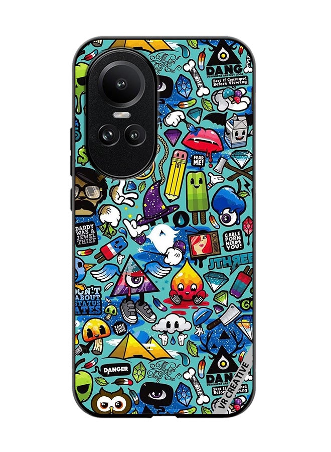 VR CREATIVE Protective Case Cover For Oppo Reno 10 Coooloie Design Multicolour - Image 1