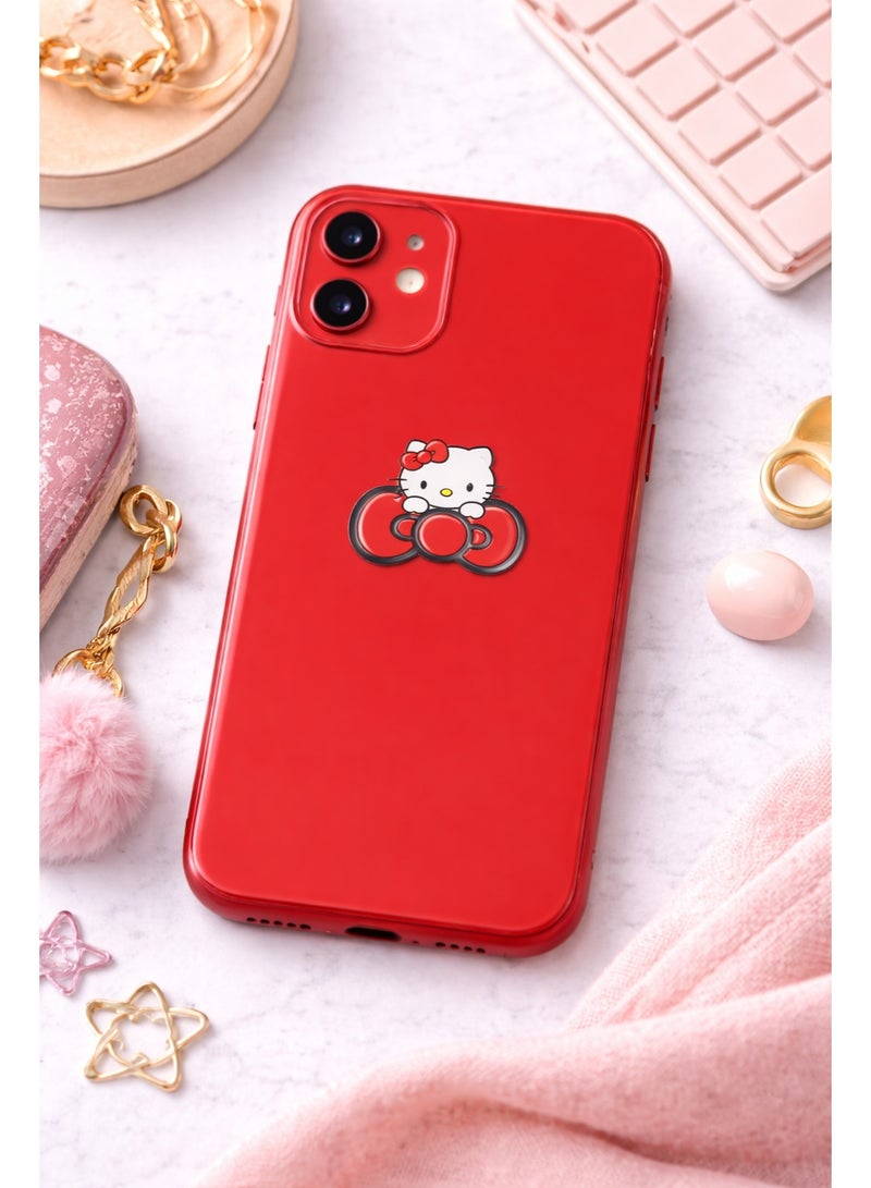 استيكر هيلو كيتي Hello Kitty للجوال – تصميم كيوت لاصق مقاوم للماء – مناسب للكفرات - Image 3