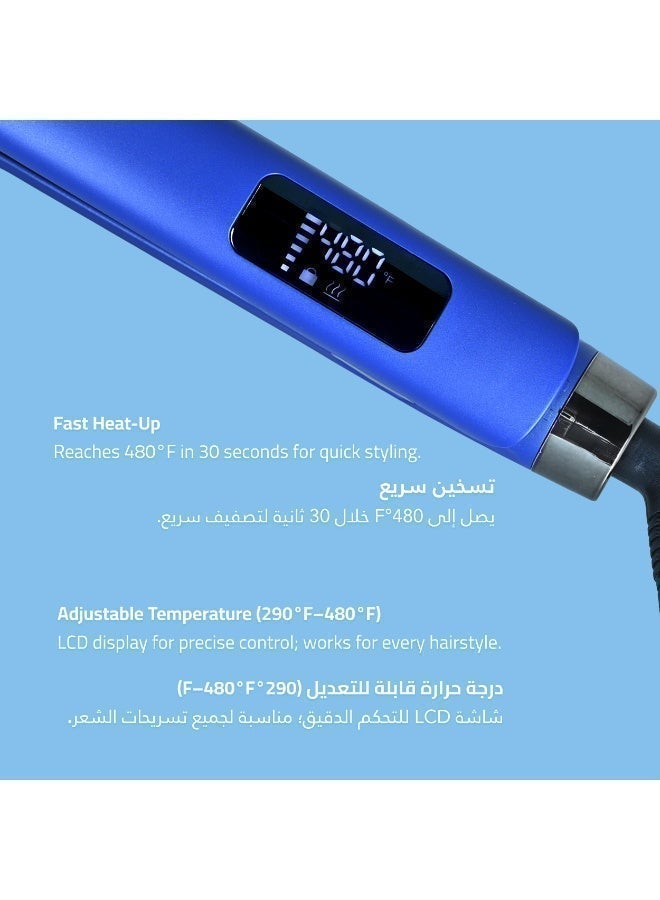 فرنشيسكو مكواة شعر تيتانيوم – مدعومة بالتقنية الإيطالية لتمليس أنيق وخالٍ من التجعد - Image 4