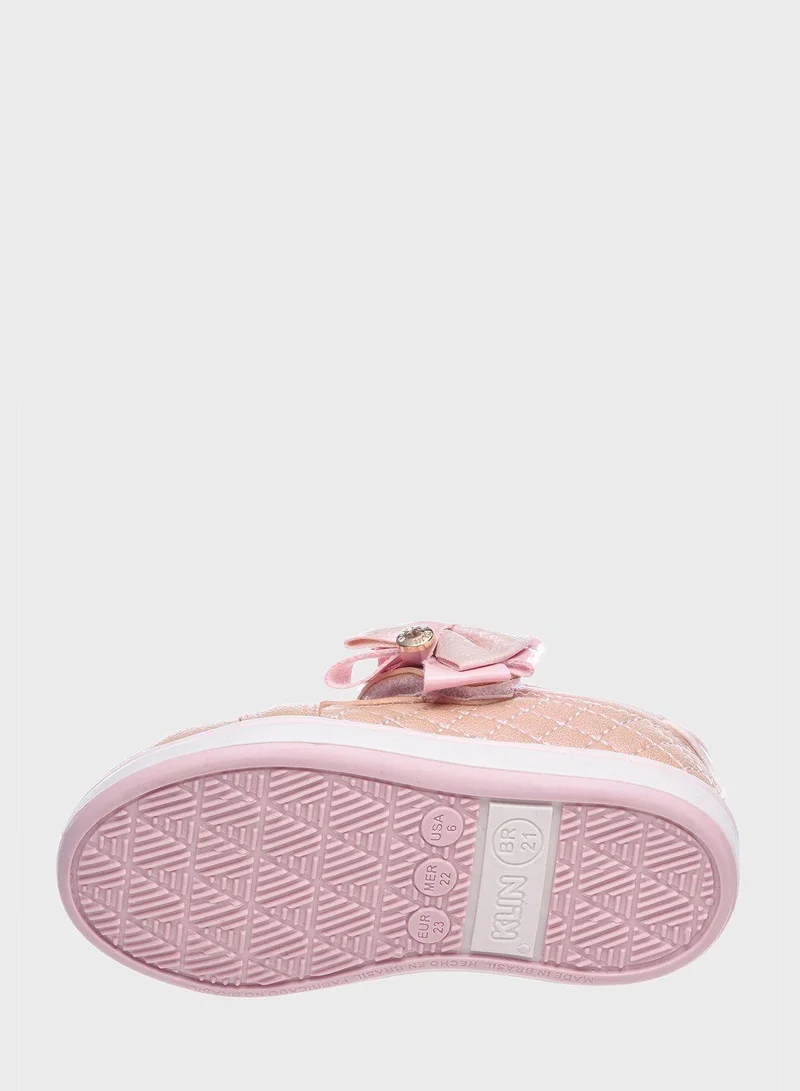 Klin Kids Side Bow Low Top Sneakers