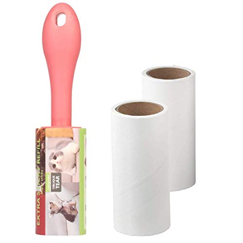 The DDS Store Lint Roller+2 Sticky replacement Heads Easily and quickly removes animal hairs, dust and fluff from garments, furniture and car seats - Image 1