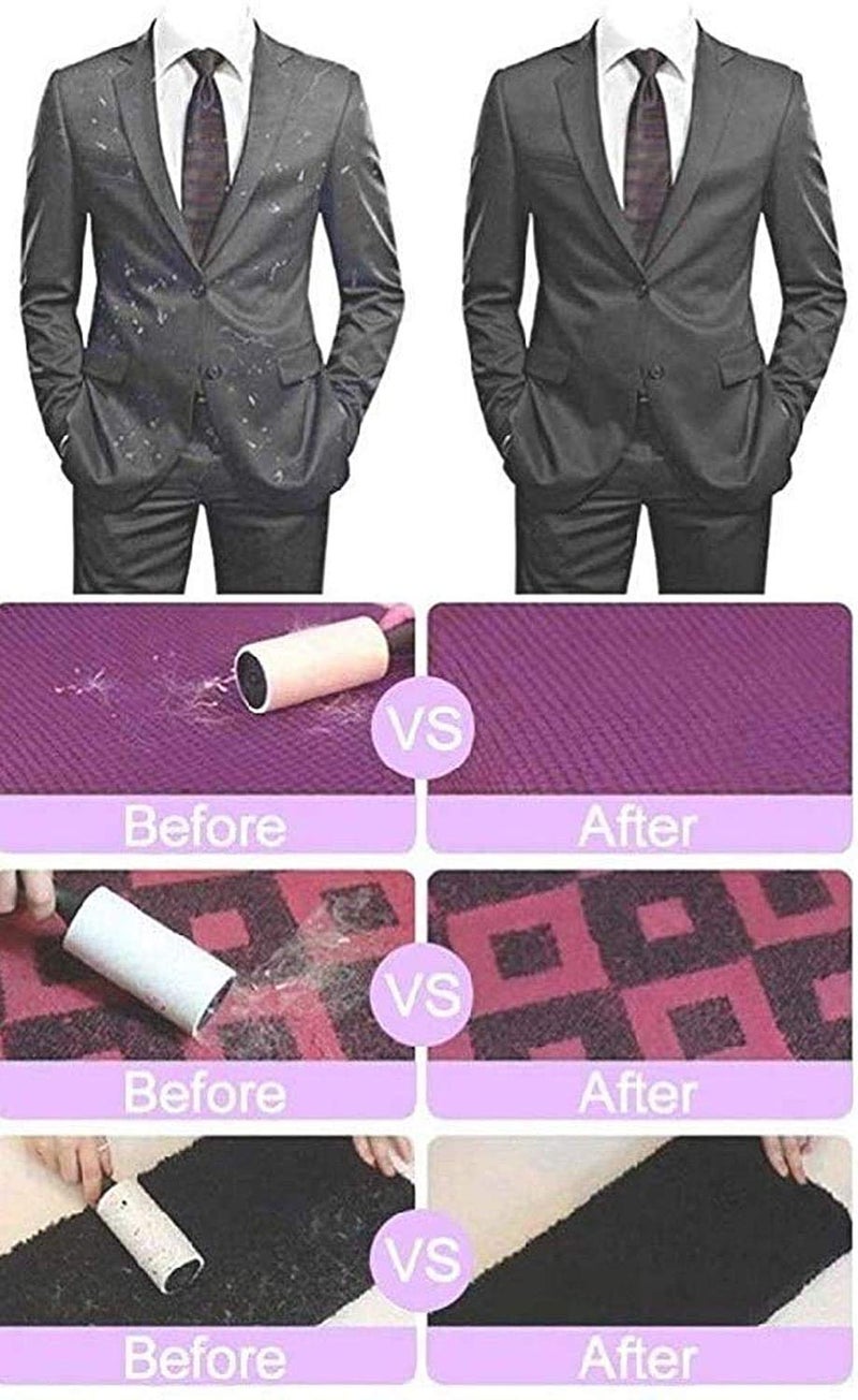 The DDS Store Lint Roller+2 Sticky replacement Heads Easily and quickly removes animal hairs, dust and fluff from garments, furniture and car seats - Image 5