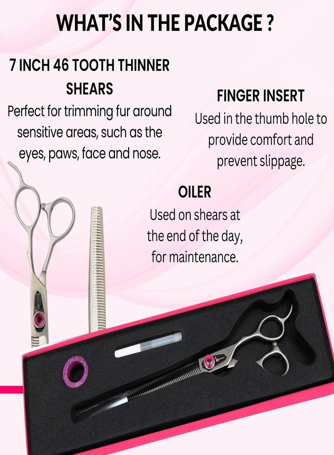 Kenchii Dog Grooming Scissors |46 Tooth Dog Grooming Thinning Shears | Thinning Shears For All Dog Breeds | Pet Hair Blending Scissor | Pet Grooming Accessories | Love Collection - Image 4