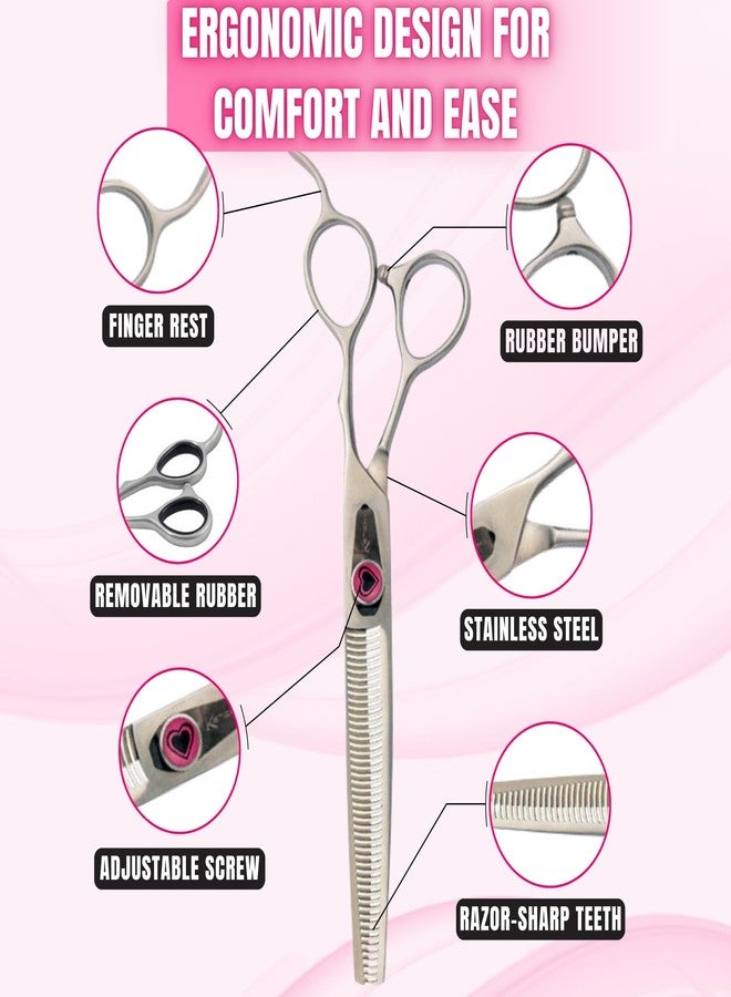 Kenchii Dog Grooming Scissors |46 Tooth Dog Grooming Thinning Shears | Thinning Shears For All Dog Breeds | Pet Hair Blending Scissor | Pet Grooming Accessories | Love Collection - Image 3