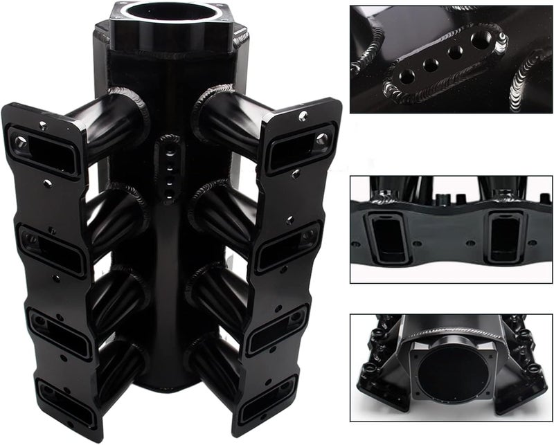 POSENG LS Intake Manifold for Cathedral Port Heads LS1 LS2 LS6 LS Engines EFI - Black 92MM - Image 4
