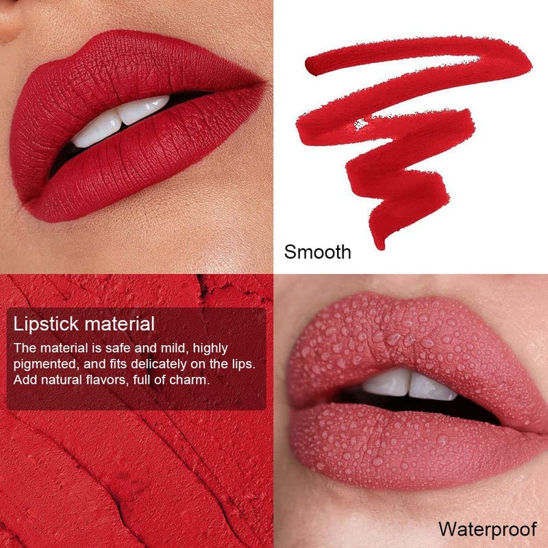 BINGBRUSH 8 Colors Moisture smooth Longwear Lipstick Pack Set, Matte Color Stick Ultimate Lip Crayon for Makeup Collection - Nourishing Waterproof Velvet Lipgloss Lip Stain (set07) - Image 4