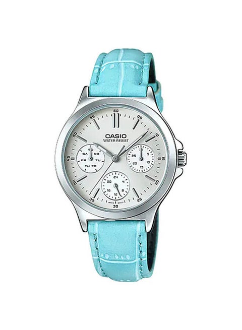 Leather Chronograph Watch LTP-V300L-2AUDF