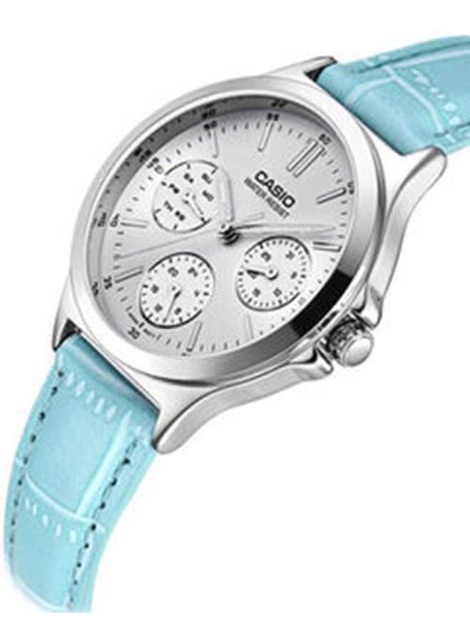 Leather Chronograph Watch LTP-V300L-2AUDF