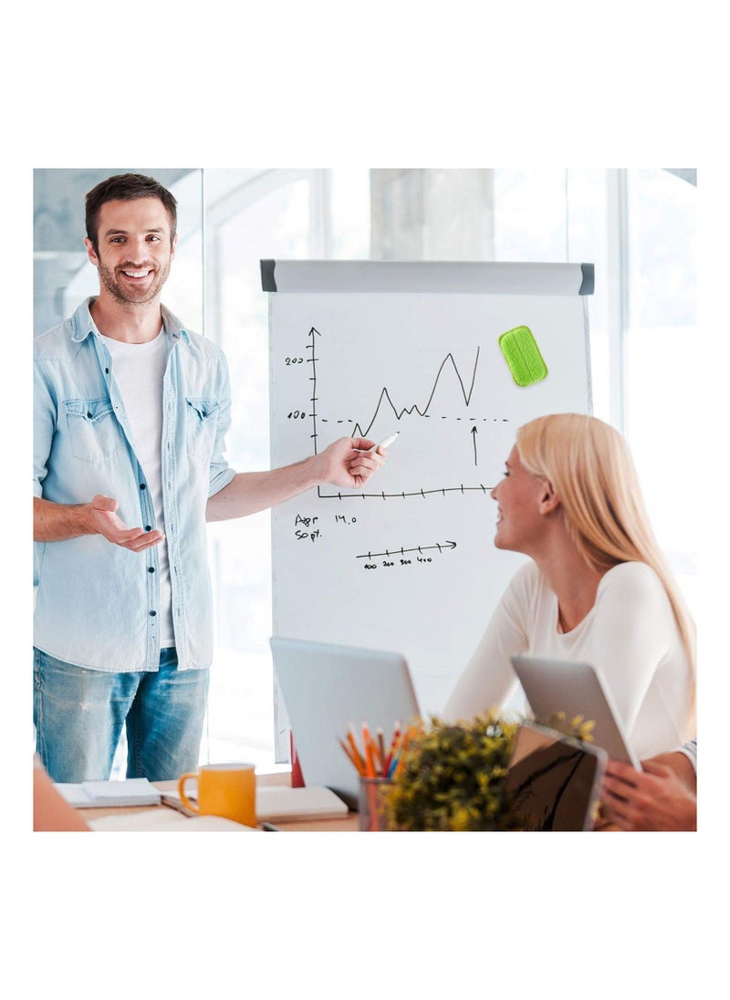 Microfiber Dustless Chalk Eraser, Washable Chalkboard Eraser Dry Erase Whiteboard Eraser Magnetic Reusable Chalk Eraser for Chalk, Markers, Classroom, Home and Office, Washable and Reusable 4 Pieces - Image 2