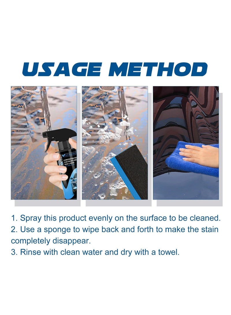 KASTWAVE Waterless Car Wash Kit, Rinseless Car Wash, Eco-Friendly Car Wash Kit, With Car Wash Sprayer, Sponge and Cloth, Safe on all Vehicles, Deep Cleaning - Image 3