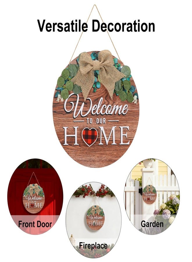 جيفت جاردن لوحة ترحيبية من جيفت جاردن لتزيين باب المنزل الأمامي مع 14 رمزًا قابلاً للتغيير، أكاليل ترحيبية بالمنزل، زينة موسمية للشرفة الخارجية، هدايا لجميع المواسم، هدايا عيد الميلاد، هدايا الانتقال إلى منزل جديد - Image 5