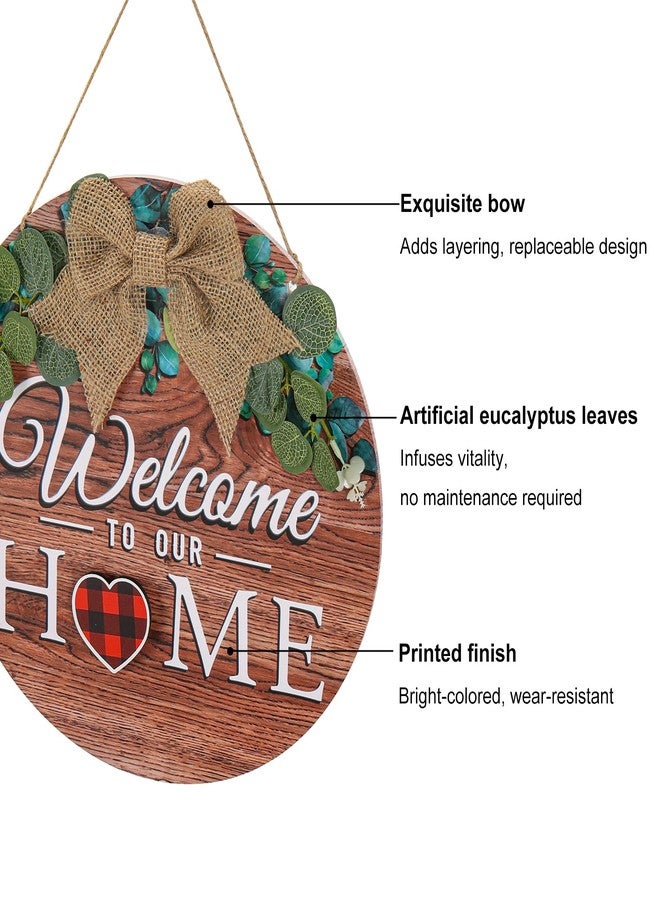 جيفت جاردن لوحة ترحيبية من جيفت جاردن لتزيين باب المنزل الأمامي مع 14 رمزًا قابلاً للتغيير، أكاليل ترحيبية بالمنزل، زينة موسمية للشرفة الخارجية، هدايا لجميع المواسم، هدايا عيد الميلاد، هدايا الانتقال إلى منزل جديد - Image 4
