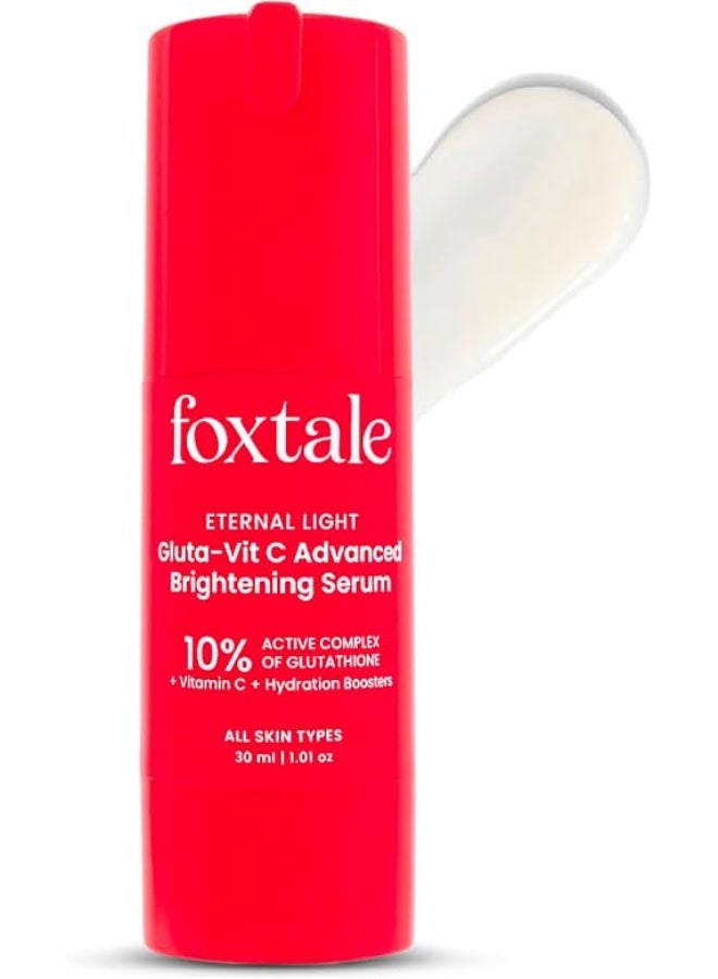 Foxtale 10% Vitamin C + Glutathione Complex Serum, Brightens skin in 3 days, Fades melasma & dark spots, Evens Skin tone, Gentle & Non-irritating, For All Skin types, Men & Women