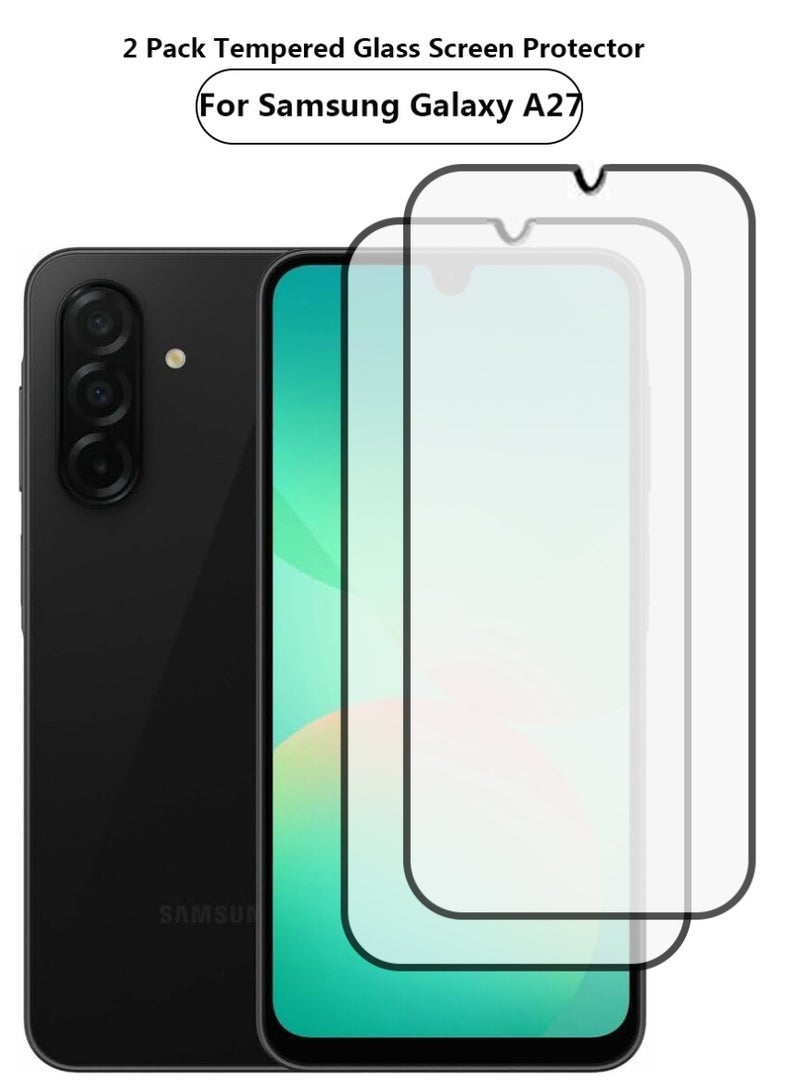 MUDISO For Samsung Galaxy A27 screen protector , 9H Hardness Anti-Scratch Tempered Glass flim, Case Friendly(2 Pack) - Image 1
