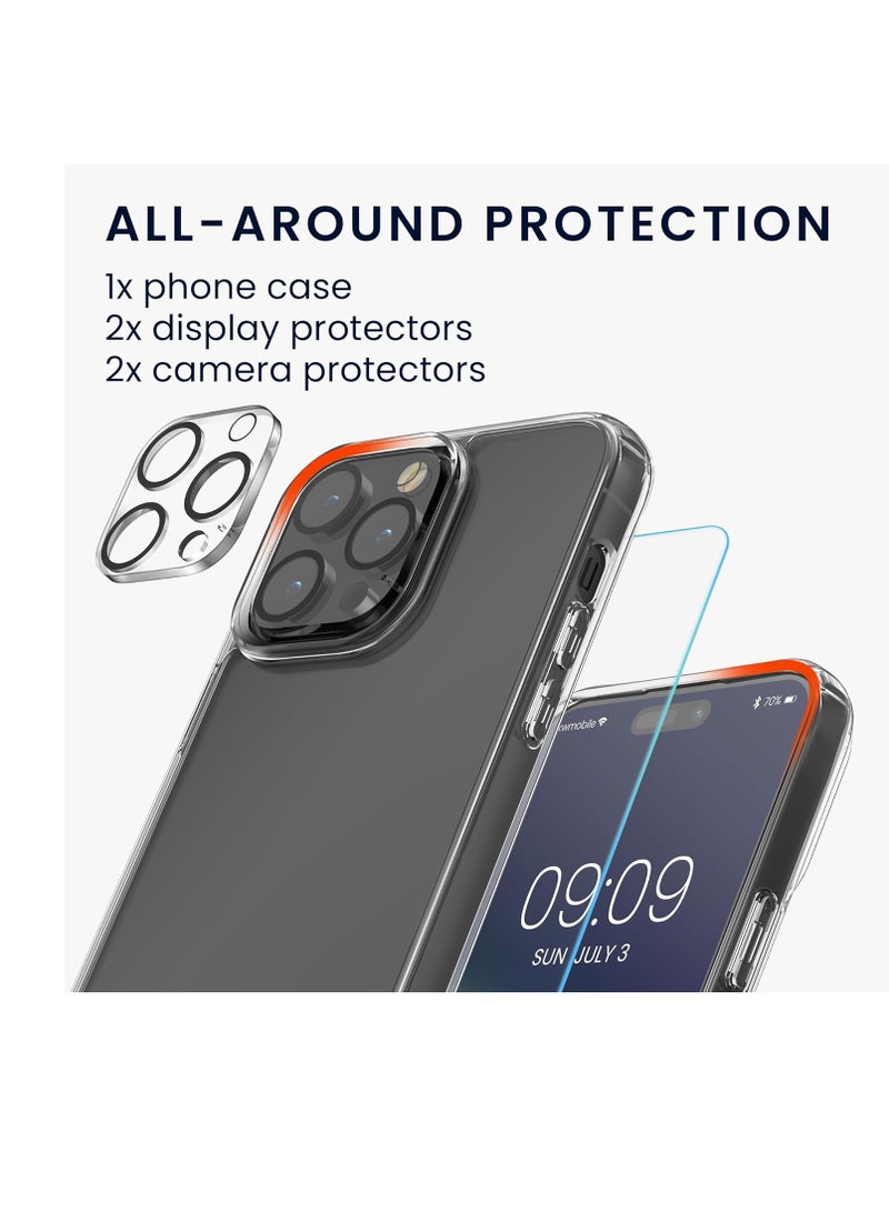 إلترازون 5-in-1 Clear Case Set for iPhone 15 Pro Max – Includes Screen & Camera Protectors – Transparent Design - Image 3