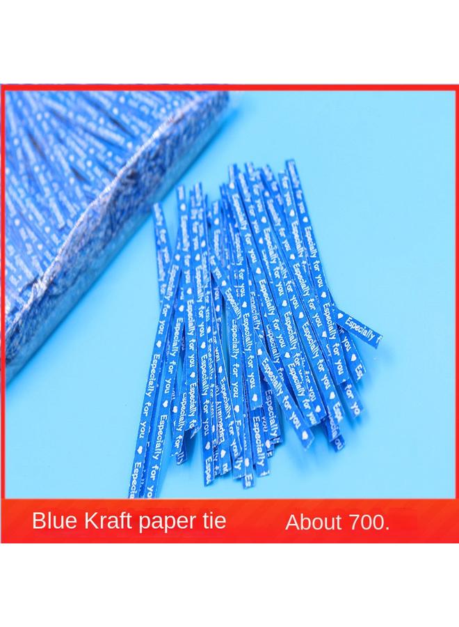 Bluejw Kraft Paper Tie Silk Baking Packaging Color Tie Bread Packaging Bag Tie Rope Lollipop Sealing Iron Tie Wholesale  - Image 1