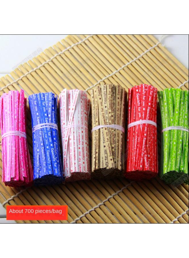 Bluejw Kraft Paper Tie Silk Baking Packaging Color Tie Bread Packaging Bag Tie Rope Lollipop Sealing Iron Tie Wholesale  - Image 3