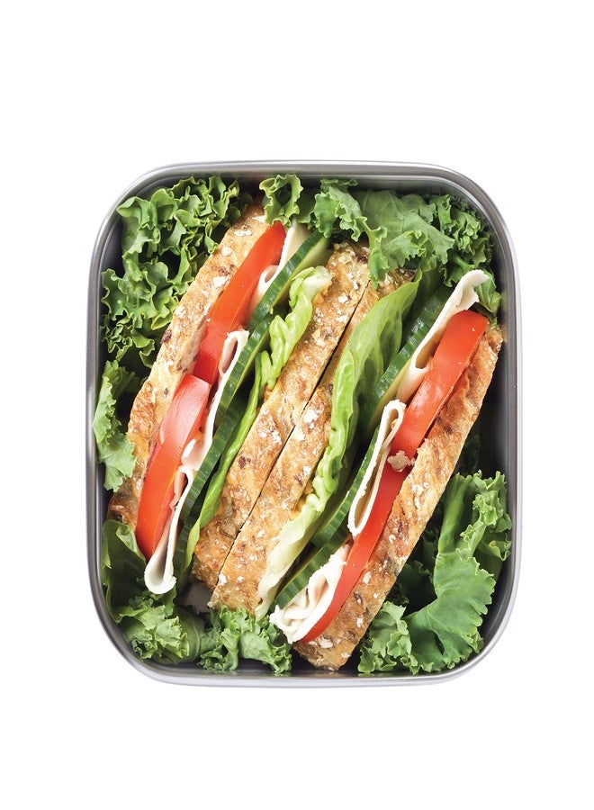 Smash Microwave Safe Stainless Steel Lunch/Sandwich/Meal Box, Pink - Image 3