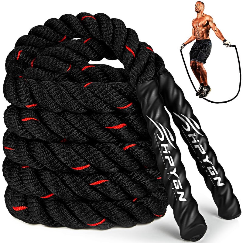 HPYGN Weighted Jump Rope, Heavy Jump Rope for Fitness, 5LB Weighted Adult Skipping Rope for Men&Women, Jumping Rope for Working Out to Improve Stamina, Strength training, Workout Equipment for Home Gym - Image 1
