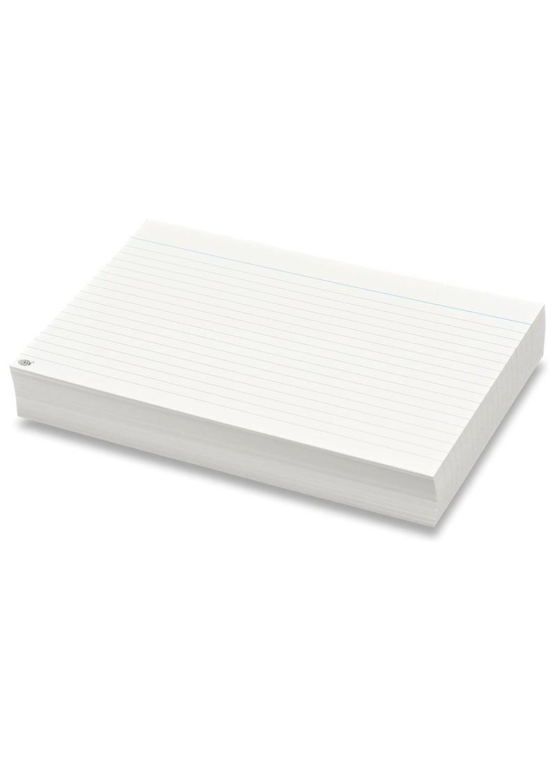 FIS® Ruled Record Cards or Index Cards, Size:8"x5" Inches (203x127mm), Two Sides Single Ruled, 240gsm, 100 Sheets Per Packet, Packet of 3 Pieces, White Color-FSIC85-3 - Image 2