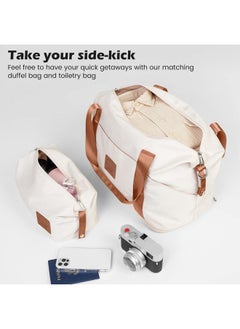 Coolife Suitcase Set 3 Piece Luggage Set Carry On Hardside Luggage with TSA Lock Spinner Wheels (White, 5 piece set)  - Image 5