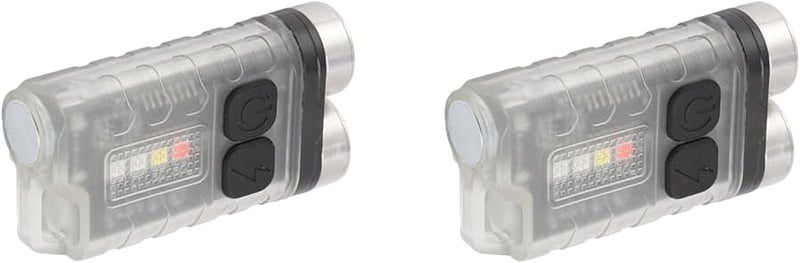 AYNEFY 2 قطعة مصباح مفاتيح صغير قابل لإعادة الشحن عبر USB ضوء صغير للمشي لمسافات طويلة - Image 1