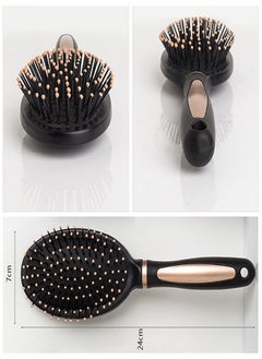 BUPY Hair Detangler Brush – Cushion Hair Brush for Women, Soft Bristle Detangling Brush for Curly & Straight, Dry & Wet Hair Brush, Tangle Free Hair Brush, Flexible Bristles Comb, Travel-Friendly - Black  - Image 5