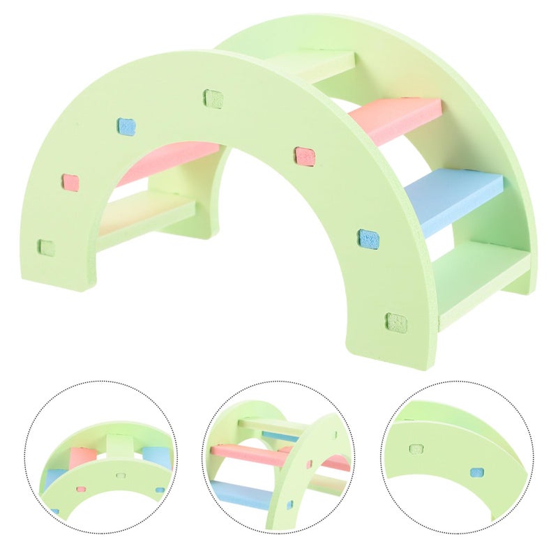 Light Green Hamster Bridge Climbing Ladder Rainbow Arch Toy for Small Pets Exercise Play - Image 5