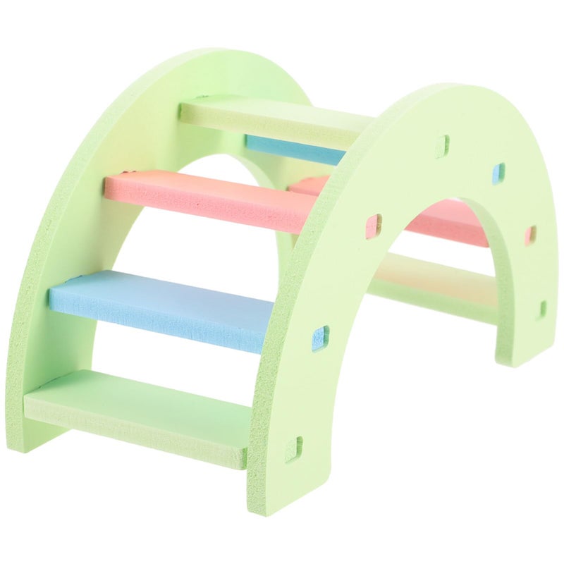 Light Green Hamster Bridge Climbing Ladder Rainbow Arch Toy for Small Pets Exercise Play - Image 2
