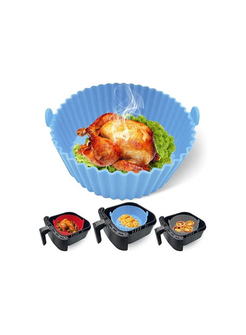 سبيس شوب مقلاة هوائية سيليكون وعاء دائري قابل لإعادة الاستخدام سلة شواء لوحة استبدال بطانة 6.3 بوصة مقالي الهواء ملحقات فرن بديلة - Image 2