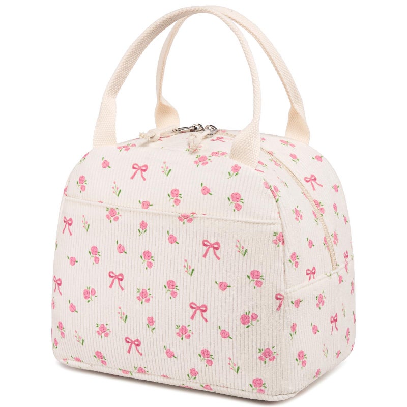 Bluboon Lunch Bag for Women Men Cute Corduroy Lunch Tote Bags Reusable Insulated Lunch Box Large Capacity Reusable Insulated Cooler for Work Picnic or Travel - Image 1