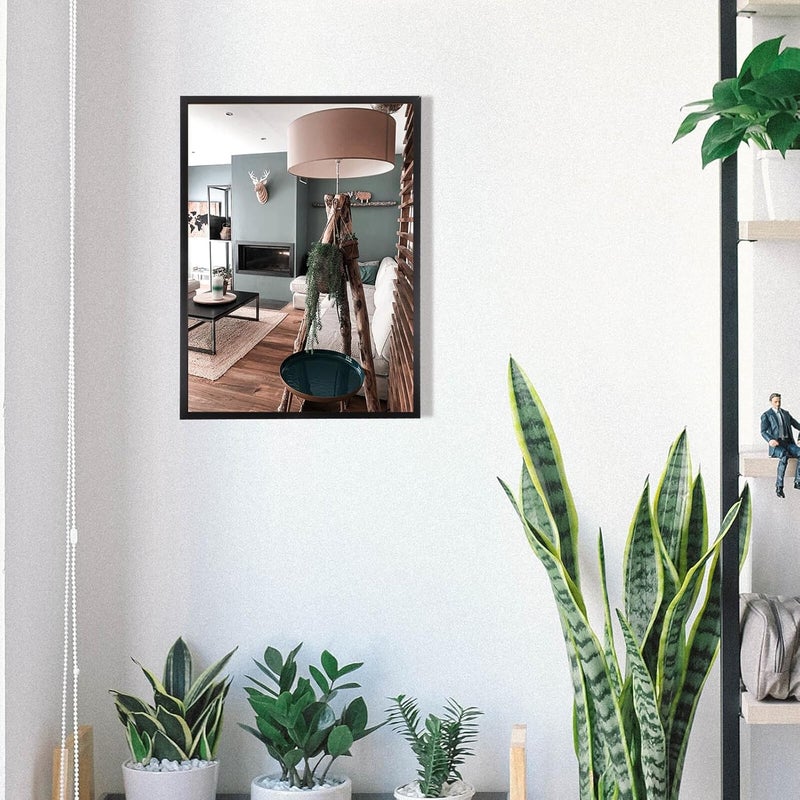 إطار صور Ciieeo A3 من سبيكة الألومنيوم بحواف ضيقة، بحجم 29.7x42 سم، بلون أسود مات، لحمل الشهادات، مناسب لتزيين المنزل أو المكتب. - Image 2