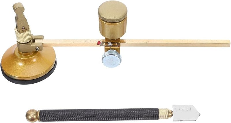 أداة قطع الزجاج المحمولة مع مسطرة البوصلة وقلم النقش لقطع الدوائر بدقة - Image 1