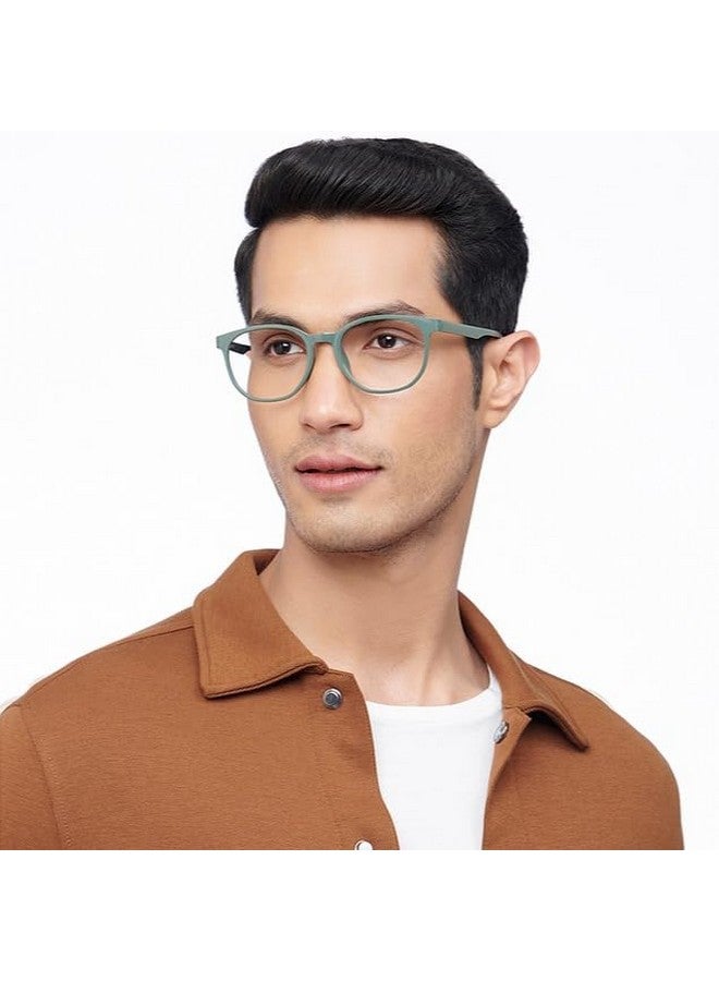 Lenskart Blu عدسات لنسكارت زرقاء | نظارات كمبيوتر زرقاء بدون قوة | مضادة للتوهج، خفيفة الوزن وتحجب الأشعة الضارة | نظارات حماية من الأشعة فوق البنفسجية | خضراء | للرجال والنساء | كبيرة | LB E14061 - Image 3