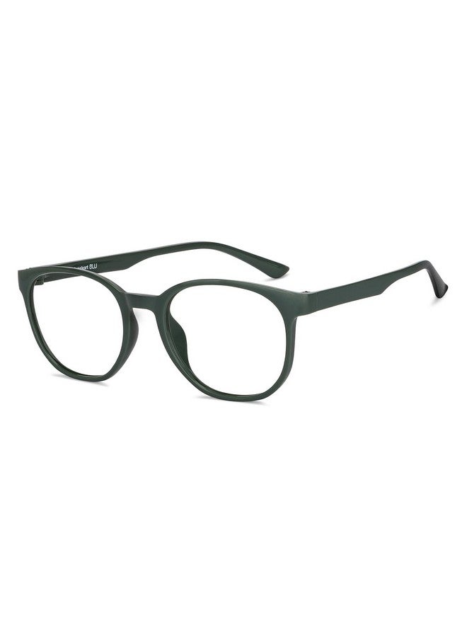 Lenskart Blu عدسات لنسكارت زرقاء | نظارات كمبيوتر زرقاء بدون قوة | مضادة للتوهج، خفيفة الوزن وتحجب الأشعة الضارة | نظارات حماية من الأشعة فوق البنفسجية | خضراء | للرجال والنساء | كبيرة | LB E14061 - Image 2