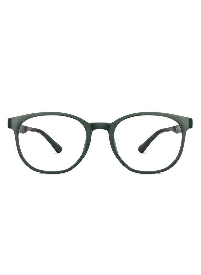 Lenskart Blu عدسات لنسكارت زرقاء | نظارات كمبيوتر زرقاء بدون قوة | مضادة للتوهج، خفيفة الوزن وتحجب الأشعة الضارة | نظارات حماية من الأشعة فوق البنفسجية | خضراء | للرجال والنساء | كبيرة | LB E14061 - Image 1