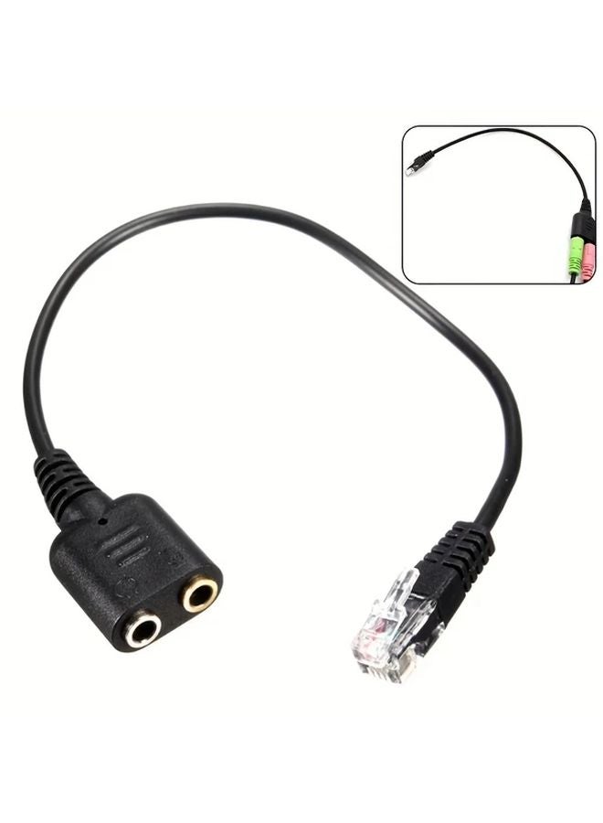 Dual 3 5mm Headphone Adapter PVC No Battery Needed For PC Phone Car Audio - Image 4