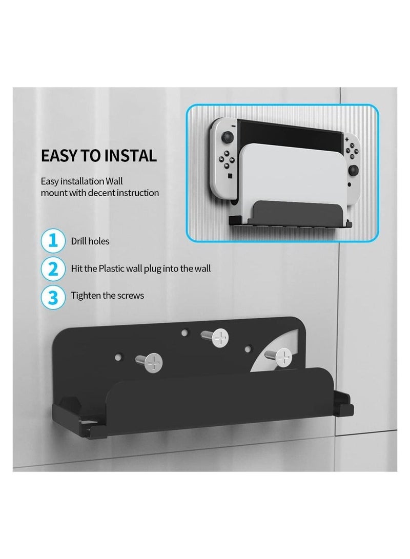 Combo Pack of Wireless Switch Controller and Switch Console Wall Mount for Nintendo Switch Pro and OLED - Image 5