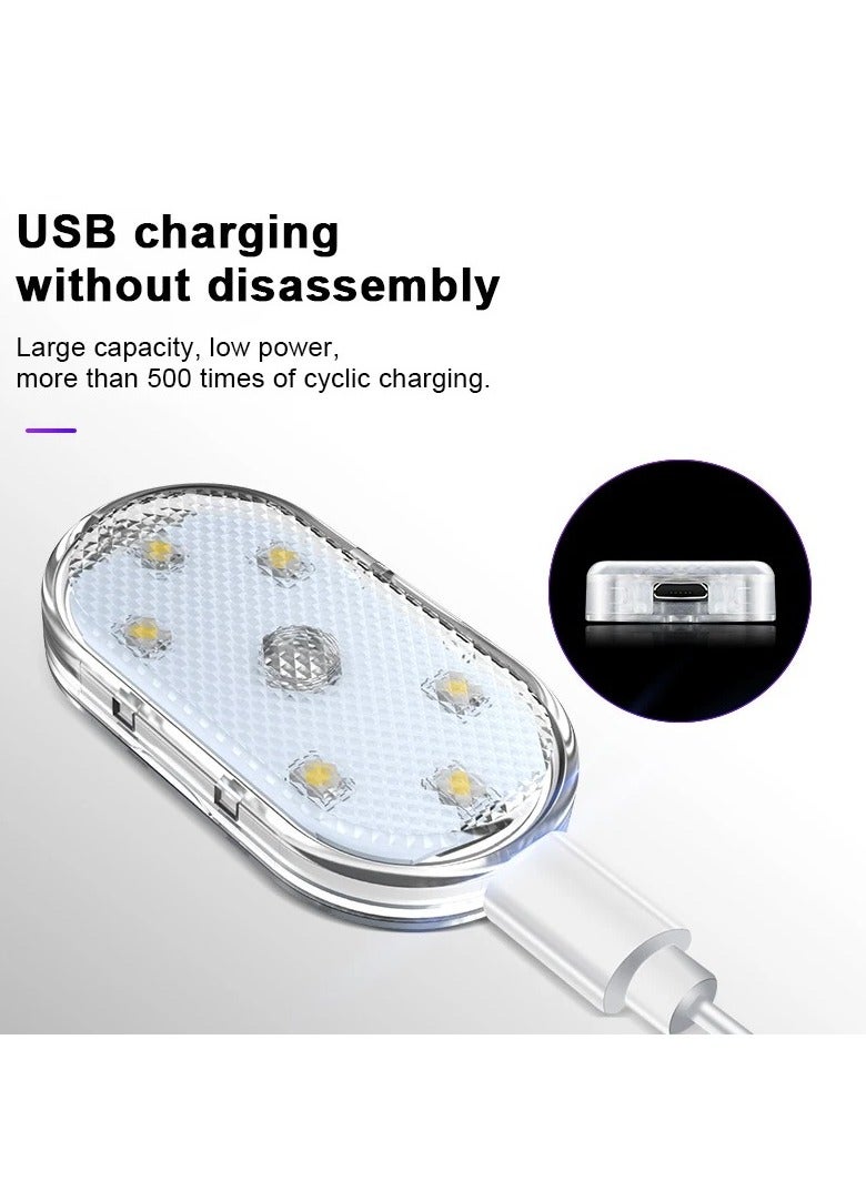 سي ميتال ضوء صغير يعمل باللمس وقابل لإعادة الشحن عبر USB مع قاعدة مغناطيسية لإضاءة ناعمة في أرضية السيارة وصندوق الأمتعة والغطاء الداخلي  - Image 1