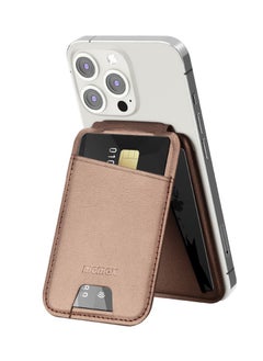 1-Wallet Magnetic Card Holder [3 card Slots] Snap and Go Compatible with MagSafe - Desert Titanium