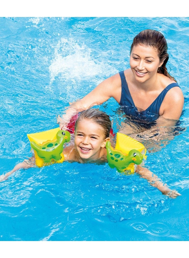 INTEX Pair Of Dinosaur Swimming Arm Band Kids Swim Vest Set 3-6 Years - Image 3