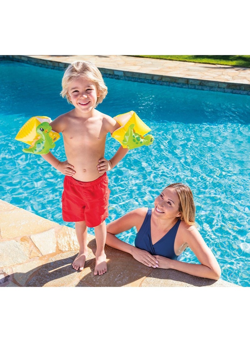 INTEX Pair Of Dinosaur Swimming Arm Band Kids Swim Vest Set 3-6 Years - Image 5